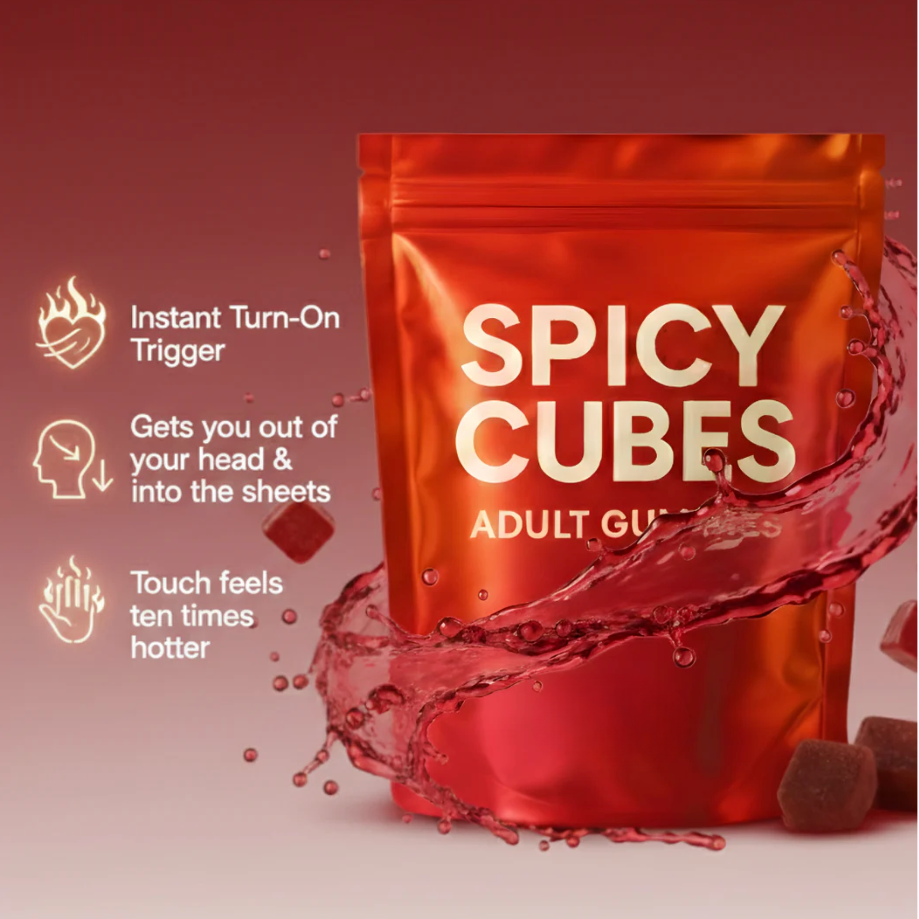Spicy Cubes Adult Gummies by Herbiva